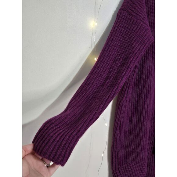 EILEEN FISHER Women's Recycled Cashmere Wool Sweater XS Jam Oversized Heavy - Picture 10 of 14